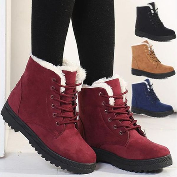 snow boots warm fur plush insole women winter boots square heels flock ankle boots women shoes lace-up winter shoes woman, Black
snow boots warm fur plush insole women winter boots square heels flock ankle boots women shoes lace-up winter shoes woman, Black