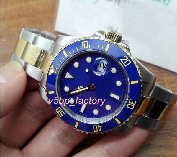 classic series watcshes ceramic bezel blue dial 116613 16613 stainless steel asia 2813 mechanical automatic mens watche, Slivery;brown
classic series watcshes ceramic bezel blue dial 116613 16613 stainless steel asia 2813 mechanical automatic mens watche, Slivery;brown