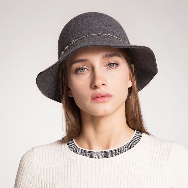 sedancasesa fashion wide brim hats for women australia wool felt hat cut design autumn winter ladies floppy cap, Blue;gray
sedancasesa fashion wide brim hats for women australia wool felt hat cut design autumn winter ladies floppy cap, Blue;gray
