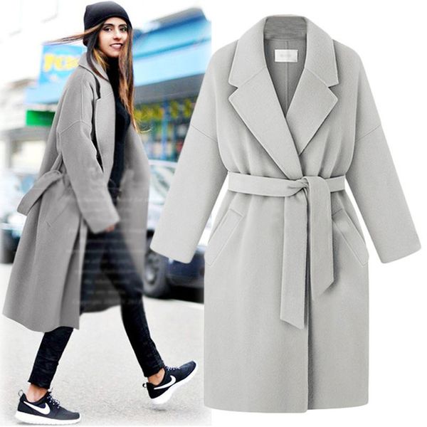 plus size midi wool coat solid wool blend coat and jacket open stitch women coats autumn winter female outerwear, Black
plus size midi wool coat solid wool blend coat and jacket open stitch women coats autumn winter female outerwear, Black