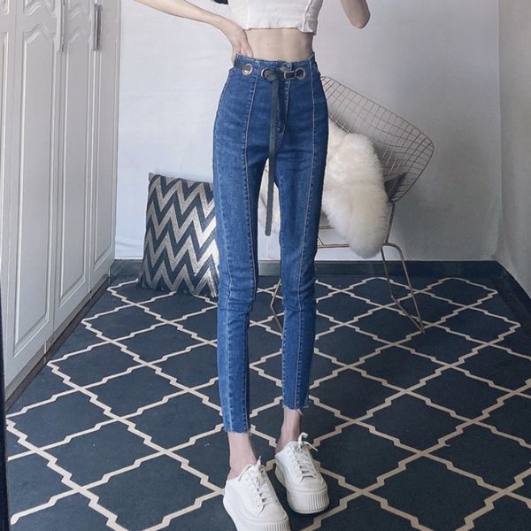 design high waist slim stretch jeans women 2020 early autumn new korean style all-match pencil pants feet pants tide, Blue
design high waist slim stretch jeans women 2020 early autumn new korean style all-match pencil pants feet pants tide, Blue