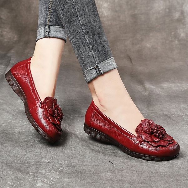 women's outdoor flower decoration flats lady slip on cow leather flat shoes woman handmade casual lazy soft loafers, Black
women's outdoor flower decoration flats lady slip on cow leather flat shoes woman handmade casual lazy soft loafers, Black