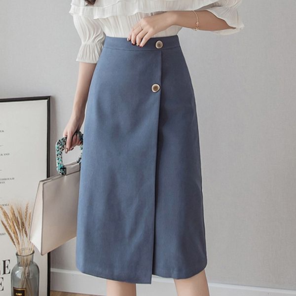 spring new high waist women's skirt korean fashion black medium long section woman skirt office ladies button straight
spring new high waist women's skirt korean fashion black medium long section woman skirt office ladies button straight