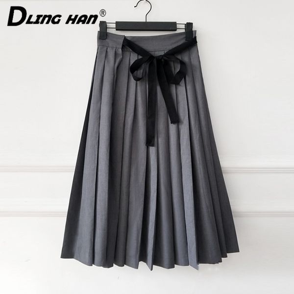 dlinghan fashion gray lace up skirt women's elegant bow pleated skirts spring summer new, Black
dlinghan fashion gray lace up skirt women's elegant bow pleated skirts spring summer new, Black