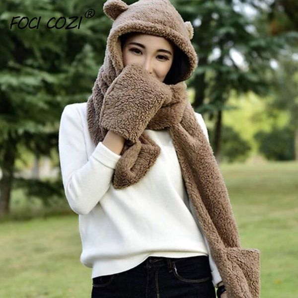 ladies girls warm winter hats black/panda/coffee 3 in 1 multifunctional hat plush winter warm cap scarves gloves set for women, Blue;gray
ladies girls warm winter hats black/panda/coffee 3 in 1 multifunctional hat plush winter warm cap scarves gloves set for women, Blue;gray