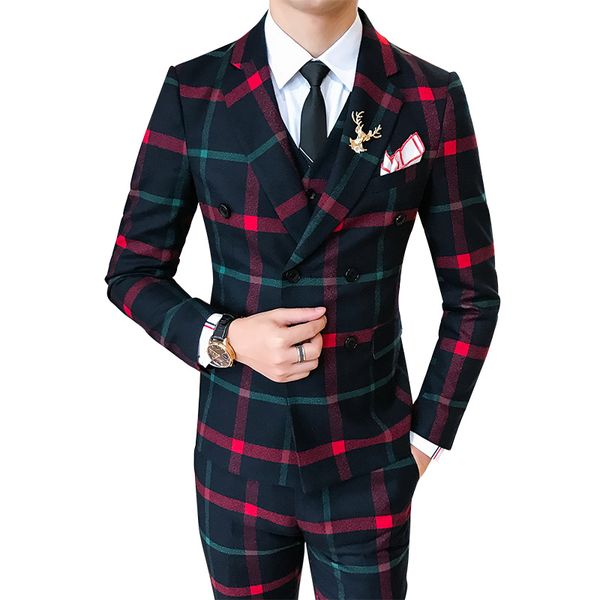 red plaid suit for men (jacket +vest+pant) 2020 new party wedding suits men costume mariage homme check male suit british style, White;black
red plaid suit for men (jacket +vest+pant) 2020 new party wedding suits men costume mariage homme check male suit british style, White;black