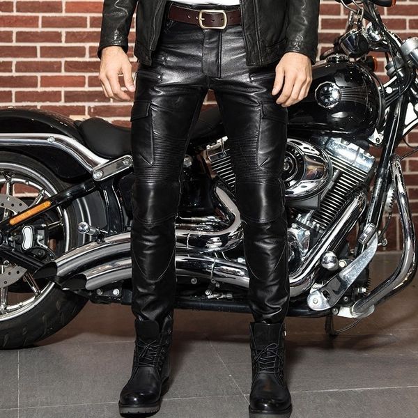 winter luxury men's leather real pants leather motorcycle pants wind cut men's, Black
winter luxury men's leather real pants leather motorcycle pants wind cut men's, Black