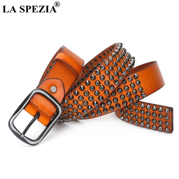 la spezia pin buckle belt men real cow leather rivet male belt for jeans orange genuine leather punk belts, Black;brown
la spezia pin buckle belt men real cow leather rivet male belt for jeans orange genuine leather punk belts, Black;brown