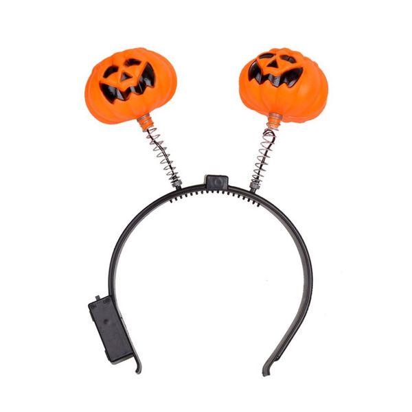 

halloween fashion glowing light pumpkin headband halloween costume party fancy ball head band decoration for ghost festival