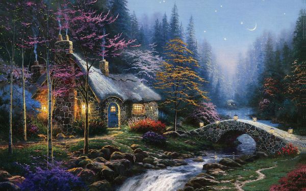 thomas kincaid river at night 1-28 home decor handpainted &hd print oil painting on canvas wall art canvas pictures 191113
thomas kincaid river at night 1-28 home decor handpainted &hd print oil painting on canvas wall art canvas pictures 191113