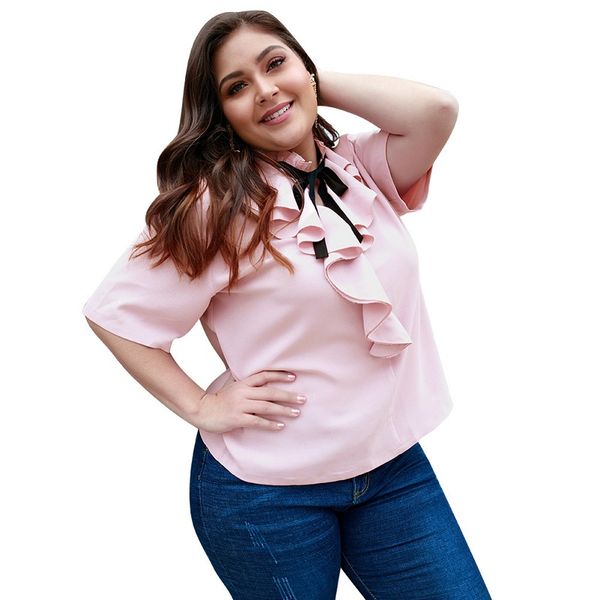 whzhm plus size 3xl 4xl blouse ladies ruffles lace up bow short sleeve party office casual ruffled loose shirt female, White
whzhm plus size 3xl 4xl blouse ladies ruffles lace up bow short sleeve party office casual ruffled loose shirt female, White