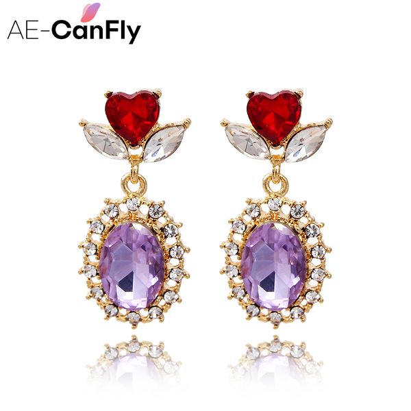 ae-canfly red rhinestone love heart drop earrings luxury purple crystal water drop earrings for women party jewelry, Silver
ae-canfly red rhinestone love heart drop earrings luxury purple crystal water drop earrings for women party jewelry, Silver