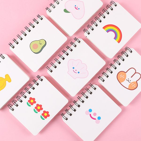 

80 Papers Cute Kawaii A7 Spiral Notebook Notepads High Quality Students Portable Pocket Book for Gift