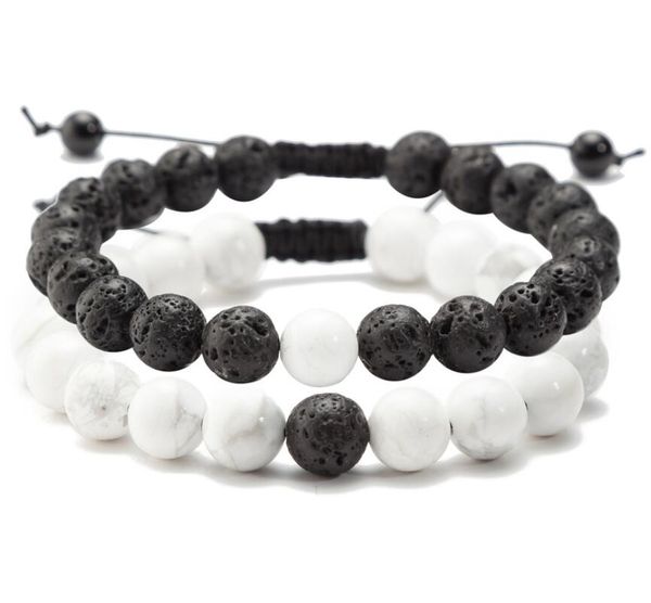 white turquoise/lava rock bracelet adjustable size lovers bracelets healing balance beaded lava yoga reiki prayer stone bracelets, Black
white turquoise/lava rock bracelet adjustable size lovers bracelets healing balance beaded lava yoga reiki prayer stone bracelets, Black