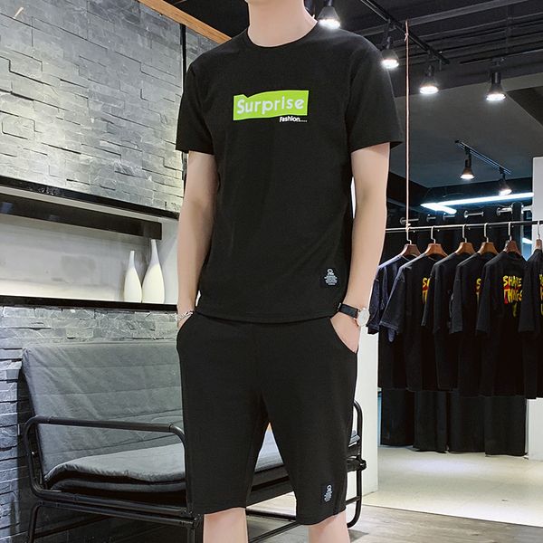 summer new 2 piece sets men's shorts casual suits sportswear mens clothing man tracksuit male printed sweatshirt men brand, Gray 
summer new 2 piece sets men's shorts casual suits sportswear mens clothing man tracksuit male printed sweatshirt men brand, Gray