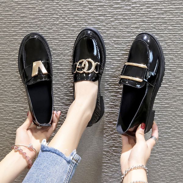 shoes female spring and autumn new wild students chunky-heel loafers shoes women women, Black 
shoes female spring and autumn new wild students chunky-heel loafers shoes women women, Black