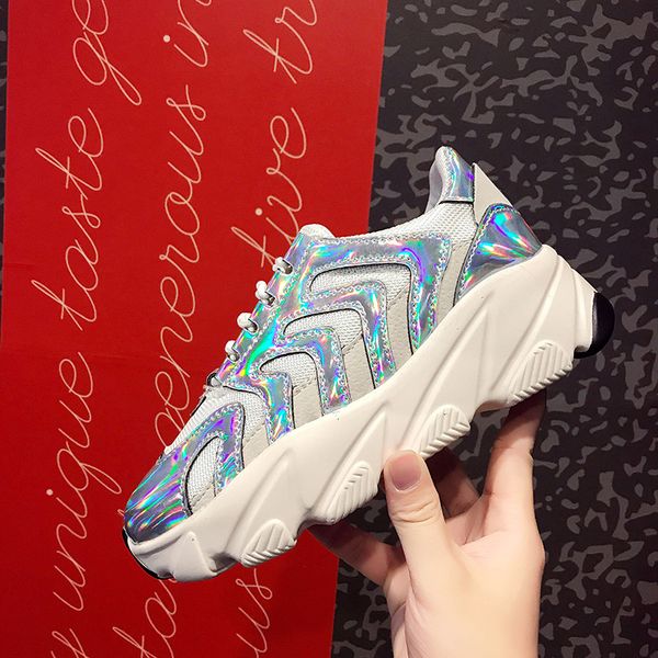 2019 new fashion bling gold sliver platform sneakers spring ladies causal shoes woman chunky sneakers tenis chaussure femme, Black
2019 new fashion bling gold sliver platform sneakers spring ladies causal shoes woman chunky sneakers tenis chaussure femme, Black