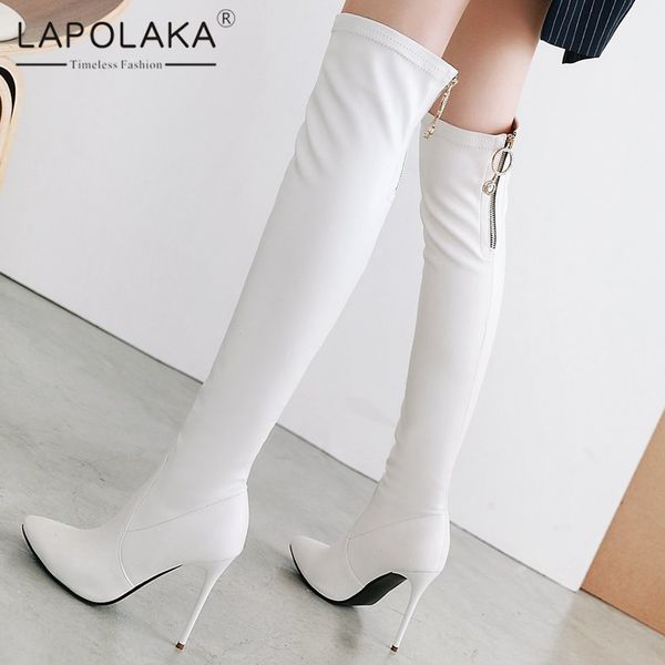 lapolaka women's over the knee boots thin high heels shoes woman pointed toe autumn winter boots woman plus size 33-46, Black
lapolaka women's over the knee boots thin high heels shoes woman pointed toe autumn winter boots woman plus size 33-46, Black