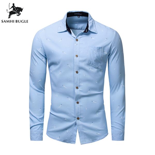 2019 new classical dress shirt male shirt men spring autumn long sleeve print twill formal business men social shirts, White;black
2019 new classical dress shirt male shirt men spring autumn long sleeve print twill formal business men social shirts, White;black