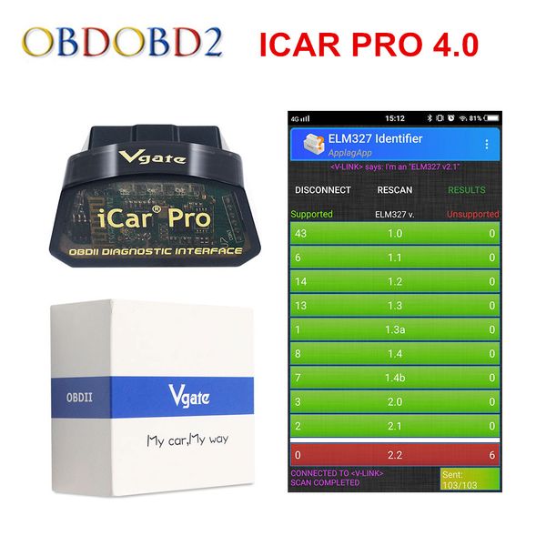vgate icar pro bluetooth 4.0/wifi obd2 scanner for android/ auto elm 327 obdii car diagnostic tool elm327 v2.1
vgate icar pro bluetooth 4.0/wifi obd2 scanner for android/ auto elm 327 obdii car diagnostic tool elm327 v2.1