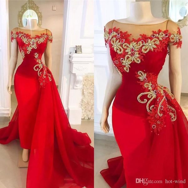 saudi arabic luxury dubai mermaid prom dresses cap sleeves crystal beaded floor length formal evening gowns long formal party gowns, Black;red
saudi arabic luxury dubai mermaid prom dresses cap sleeves crystal beaded floor length formal evening gowns long formal party gowns, Black;red
