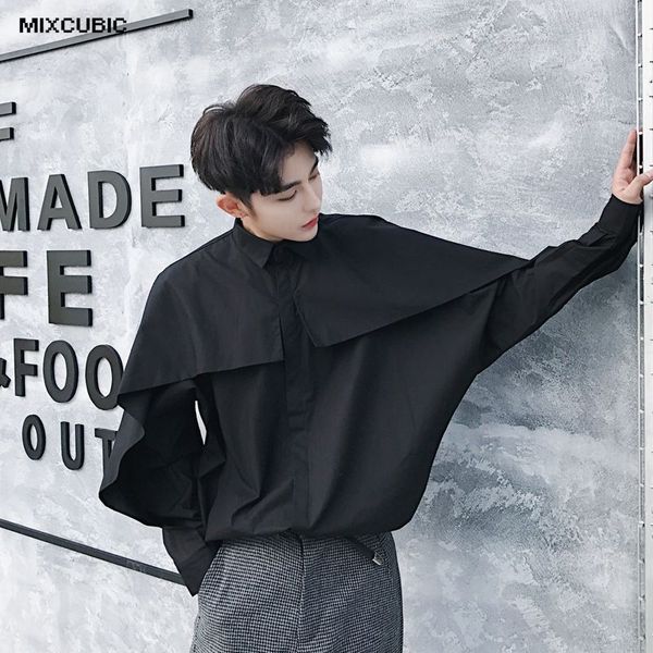 mixcubic college style fresh black bat sleeves design loose shirts men white casual loose flounced shirts for men,size -2xl, White;black
mixcubic college style fresh black bat sleeves design loose shirts men white casual loose flounced shirts for men,size -2xl, White;black