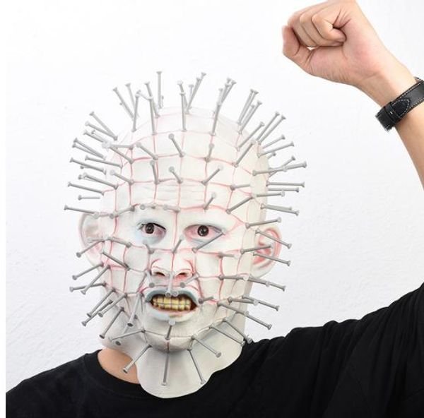 scary halloween mask horror movie hellraiser scary pinhead masks grimace monster cosplay realistic latex party masks it's cool 
scary halloween mask horror movie hellraiser scary pinhead masks grimace monster cosplay realistic latex party masks it's cool