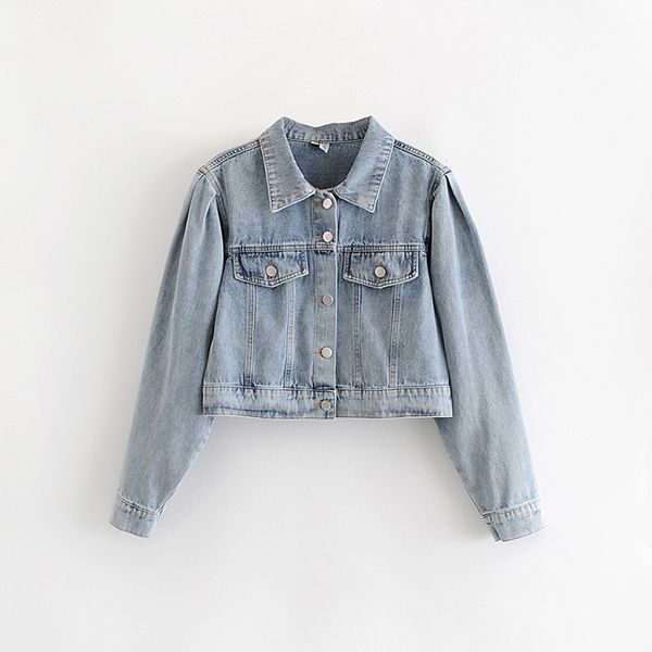 2019 women light blue denim jacket turn down collar breasted buttons female casual jean jacket, Black;brown
2019 women light blue denim jacket turn down collar breasted buttons female casual jean jacket, Black;brown