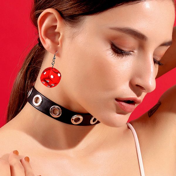 2019 women earring red 3d jewelry personality hip hop night club jewelry long stainless steel ear hook & acrylic dice earrings, Golden;silver
2019 women earring red 3d jewelry personality hip hop night club jewelry long stainless steel ear hook & acrylic dice earrings, Golden;silver