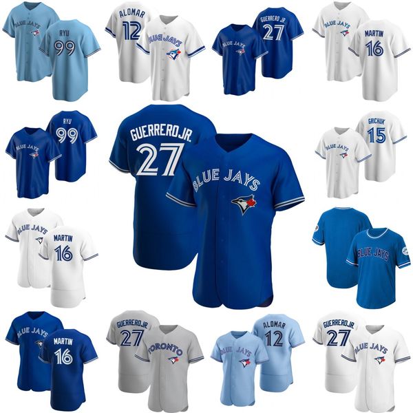 27 vladimir guerrero jr. 2020 new jerseys hyun-jin ryu austin martin matt shoemaker roberto alomar devon travis alomar baseball jerseys, Blue;black
27 vladimir guerrero jr. 2020 new jerseys hyun-jin ryu austin martin matt shoemaker roberto alomar devon travis alomar baseball jerseys, Blue;black