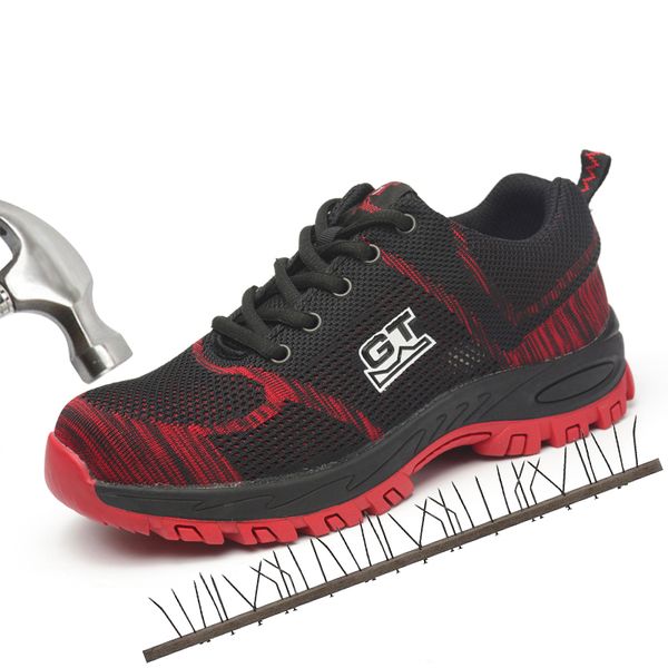 men's steel toe cap work shoes summer breathable deodorant mesh sneakers smash-proof puncture protective men's safety shoes, Black
men's steel toe cap work shoes summer breathable deodorant mesh sneakers smash-proof puncture protective men's safety shoes, Black