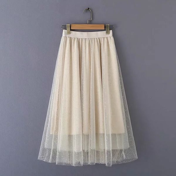 2020 new fashion women double-deck gauze midi skirt casual lady elastic waist a-line skirts p1583, Black
2020 new fashion women double-deck gauze midi skirt casual lady elastic waist a-line skirts p1583, Black