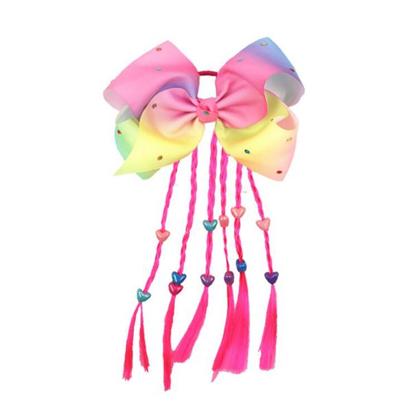 girls rainbow hair rope elastic hair bands thread ribbon bows tassel ponytail rubber band ties for kids accessories, Slivery;white
girls rainbow hair rope elastic hair bands thread ribbon bows tassel ponytail rubber band ties for kids accessories, Slivery;white