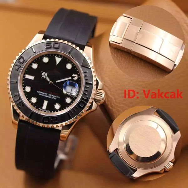 Rubber Band Rose gold Brand New Watch 40mm YACHT MASTER 2813 Automatic Movement Mechanical Mens Stainless Steel Watches Wristwatch
Rubber Band Rose gold Brand New Watch 40mm YACHT MASTER 2813 Automatic Movement Mechanical Mens Stainless Steel Watches Wristwatch