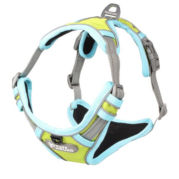heavy duty dog harness, prevent pulling, soft padded with special extended integrated short leash design
heavy duty dog harness, prevent pulling, soft padded with special extended integrated short leash design