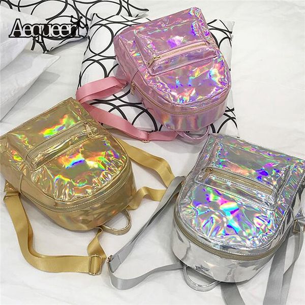 aequeen silver hologram laser bagpack women pink holographic backpack leather samll travel school bag rucksacks for teenage girl y18110202
aequeen silver hologram laser bagpack women pink holographic backpack leather samll travel school bag rucksacks for teenage girl y18110202