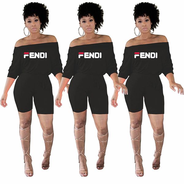 2019 summer fashion designer brand tracksuit ladies t-shirt jumpsuit street style women clothing black sport letter print tees pants, White
2019 summer fashion designer brand tracksuit ladies t-shirt jumpsuit street style women clothing black sport letter print tees pants, White
