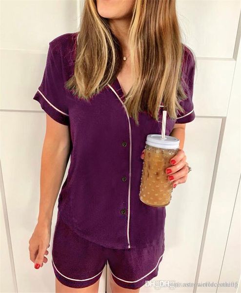 womens sleepwear short sleeve sleepwear fashion solid color female casual suits summer loose shorts ladies 2pcs clothes, Black;red
womens sleepwear short sleeve sleepwear fashion solid color female casual suits summer loose shorts ladies 2pcs clothes, Black;red