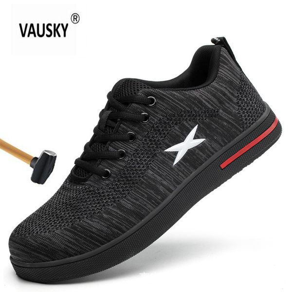 2019 fashion mens big size casual breathable steel toe cap working safety shoes outdoors flat sneakers security boots protection, Black
2019 fashion mens big size casual breathable steel toe cap working safety shoes outdoors flat sneakers security boots protection, Black
