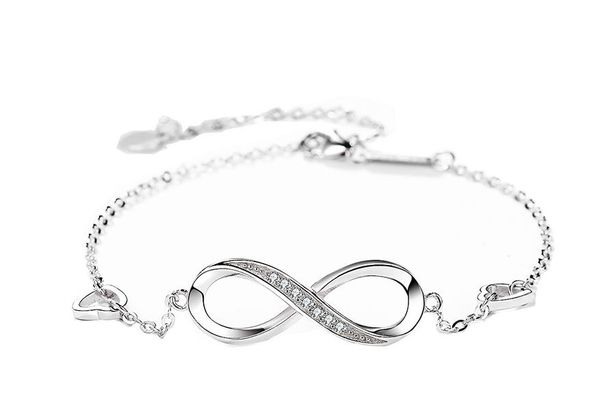 s925 sterling silver bracelet fashion jewelry letters wholesale jewelry silver jewelry, Golden;silver