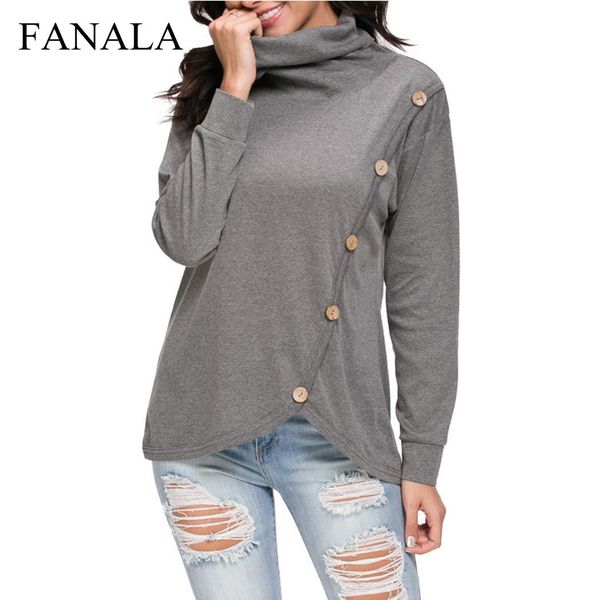 t shirt women casual tshirt t-shirt solid turtleneck long sleeve button spring autumn irregular hem loose shirt regular t-shirts, White
t shirt women casual tshirt t-shirt solid turtleneck long sleeve button spring autumn irregular hem loose shirt regular t-shirts, White