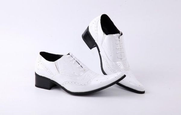 genuine leather height increasing white wedding party shoes formal suit dress oxfords big size euro 46, Black
genuine leather height increasing white wedding party shoes formal suit dress oxfords big size euro 46, Black