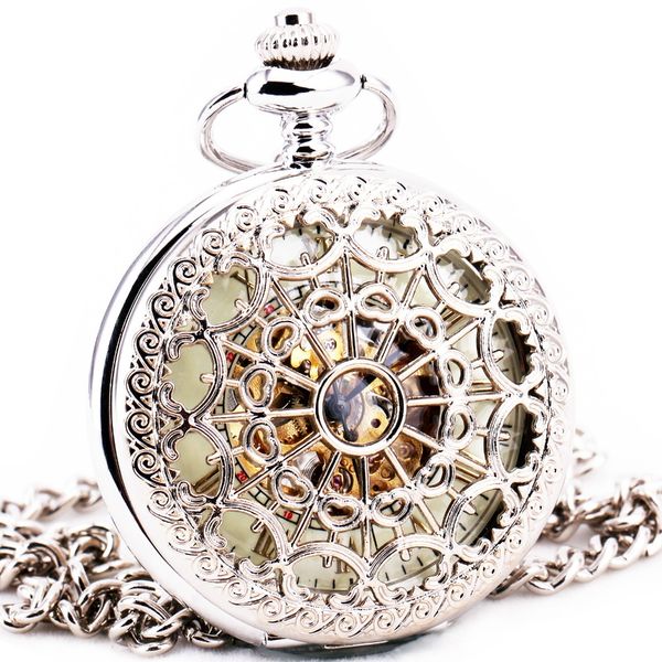 delicate silver stainless-steel baroque women automatic mechanical pocket watch hollowed lid chain luxury fob watches, Slivery;golden
delicate silver stainless-steel baroque women automatic mechanical pocket watch hollowed lid chain luxury fob watches, Slivery;golden