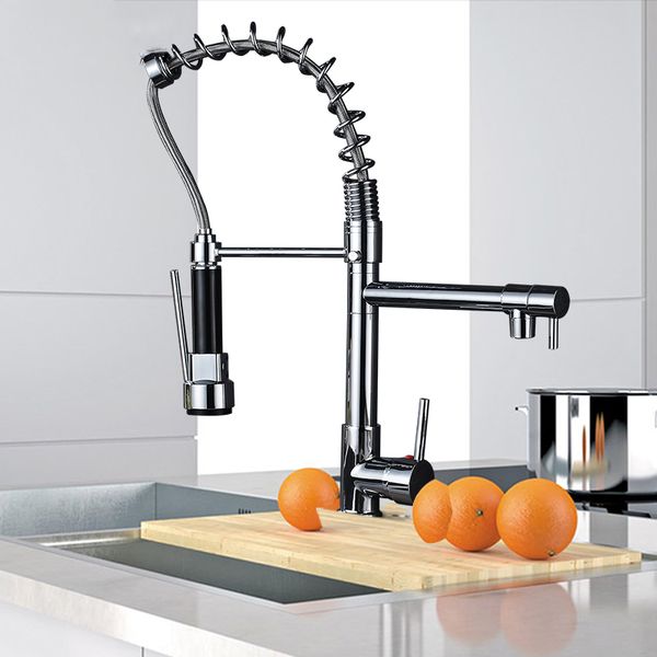 chrome finish dual spout kitchen sink faucet deck mount spring kitchen mixer tap kitchen and cold water tap
chrome finish dual spout kitchen sink faucet deck mount spring kitchen mixer tap kitchen and cold water tap