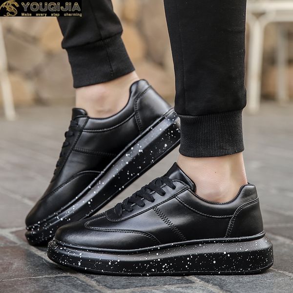 men's sneakers white shoes men's winter thick-sneaker bottom men tenis masculino winter sneakers for men leisure leather flats, Black
men's sneakers white shoes men's winter thick-sneaker bottom men tenis masculino winter sneakers for men leisure leather flats, Black