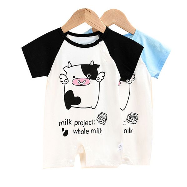 cartoon baby summer cotton romper boys girls kids clothes panda cow cartoon short-sleeved jumpsuit outfits, Blue
cartoon baby summer cotton romper boys girls kids clothes panda cow cartoon short-sleeved jumpsuit outfits, Blue