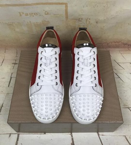 perfect brands black red suede leather spikes sneakers shoes low new for men party designer red bottom sneaker party wedding with box
perfect brands black red suede leather spikes sneakers shoes low new for men party designer red bottom sneaker party wedding with box