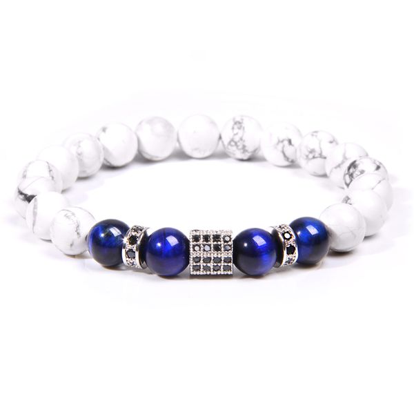 men women gold silver charm bracelet white turquoises friendship couples bracelets natural blue tiger eye stone beads bracelet, Black
men women gold silver charm bracelet white turquoises friendship couples bracelets natural blue tiger eye stone beads bracelet, Black