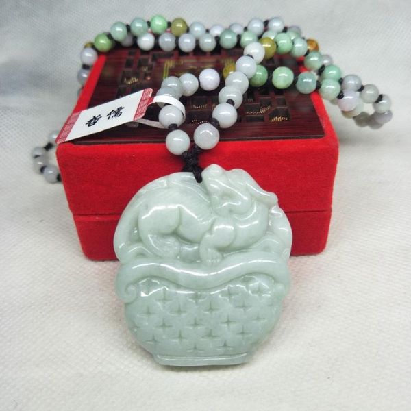 zheru jewelry pure natural jadeite light color beast pendant tricolor jade bead necklace gift class a national certificate, Silver
zheru jewelry pure natural jadeite light color beast pendant tricolor jade bead necklace gift class a national certificate, Silver
