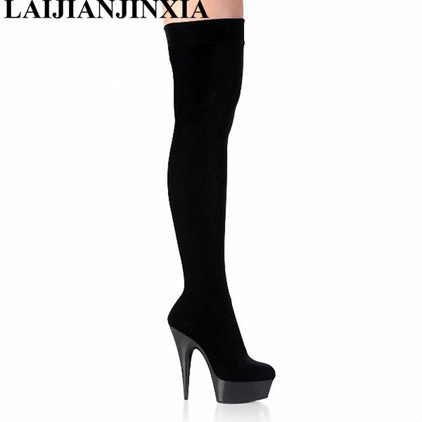 laijianjinxia new selling 15cm high heel boots for woman night club wearing over the knee boots zip gladiator, Black
laijianjinxia new selling 15cm high heel boots for woman night club wearing over the knee boots zip gladiator, Black